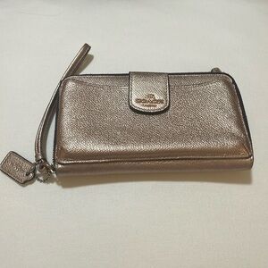 Coach Rose Gold Wallet/Cell Phone Wristlet